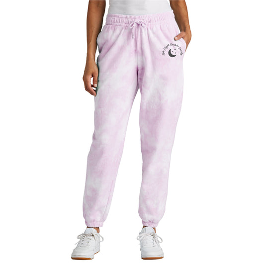 Late Night Readers Society Cloud Tie-Dye Joggers