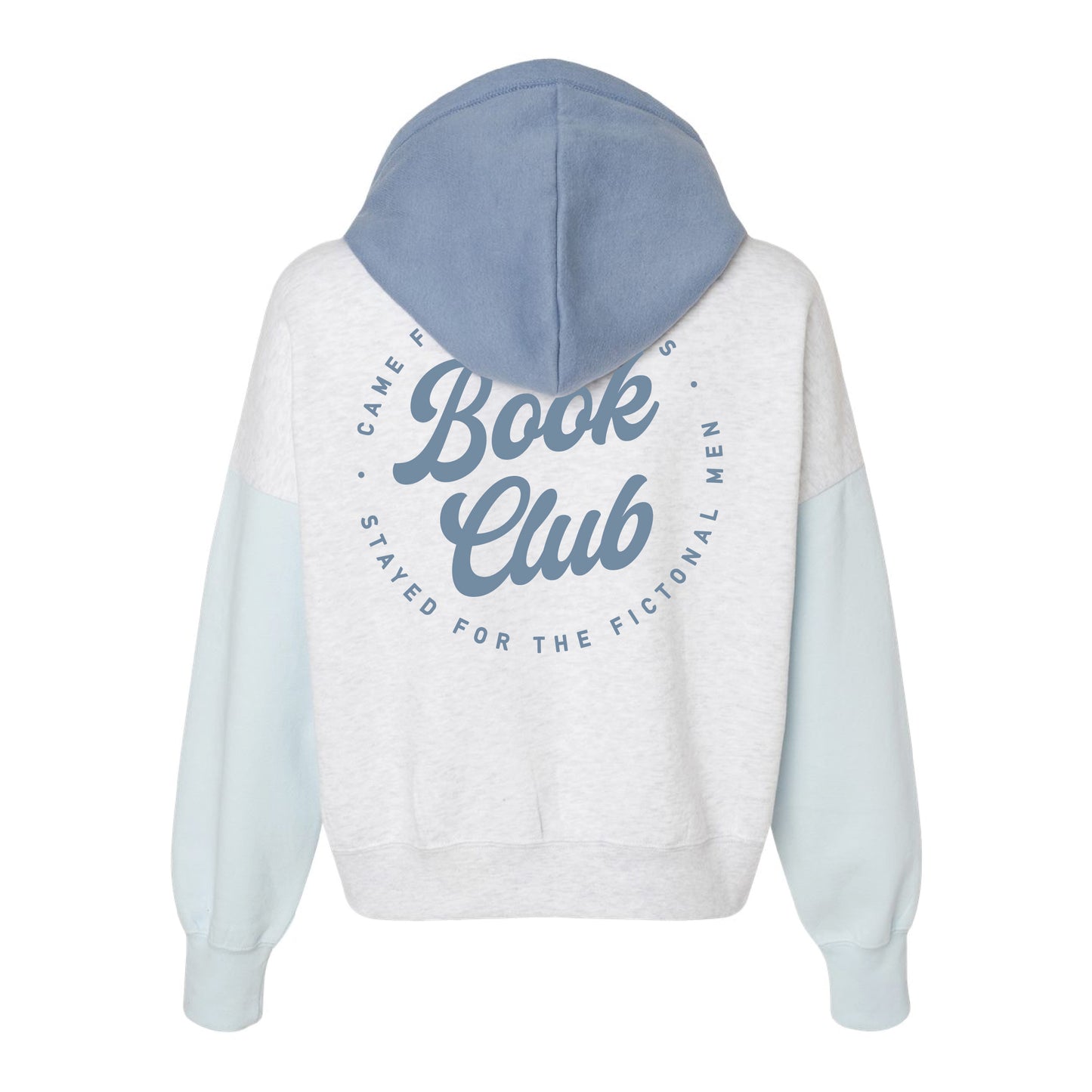 Book Club Sueded Fleece Colorblock Crop Hoodie