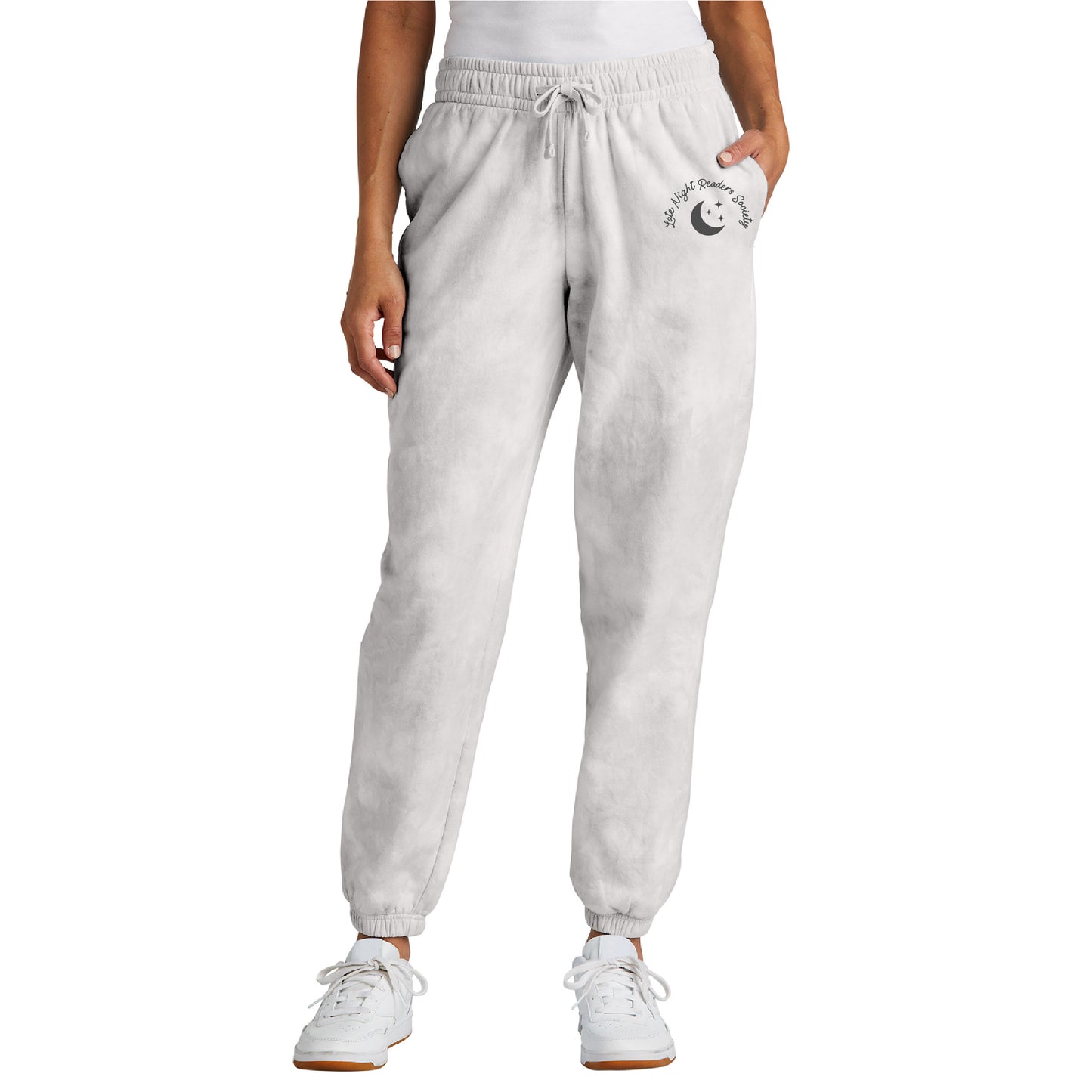 Late Night Readers Society Cloud Tie-Dye Joggers