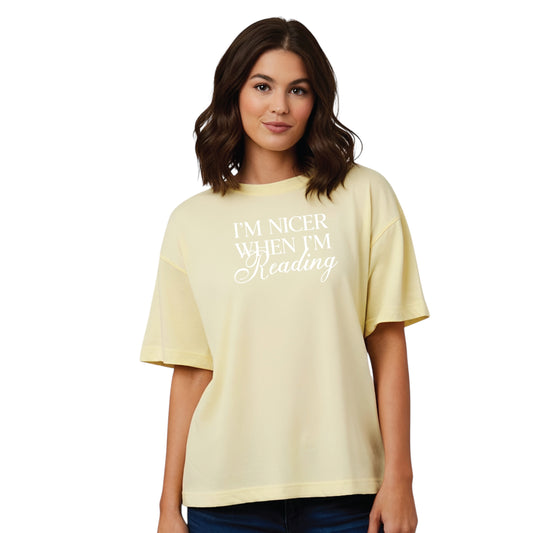 I’m Nicer When I’m Reading Boxy Tee