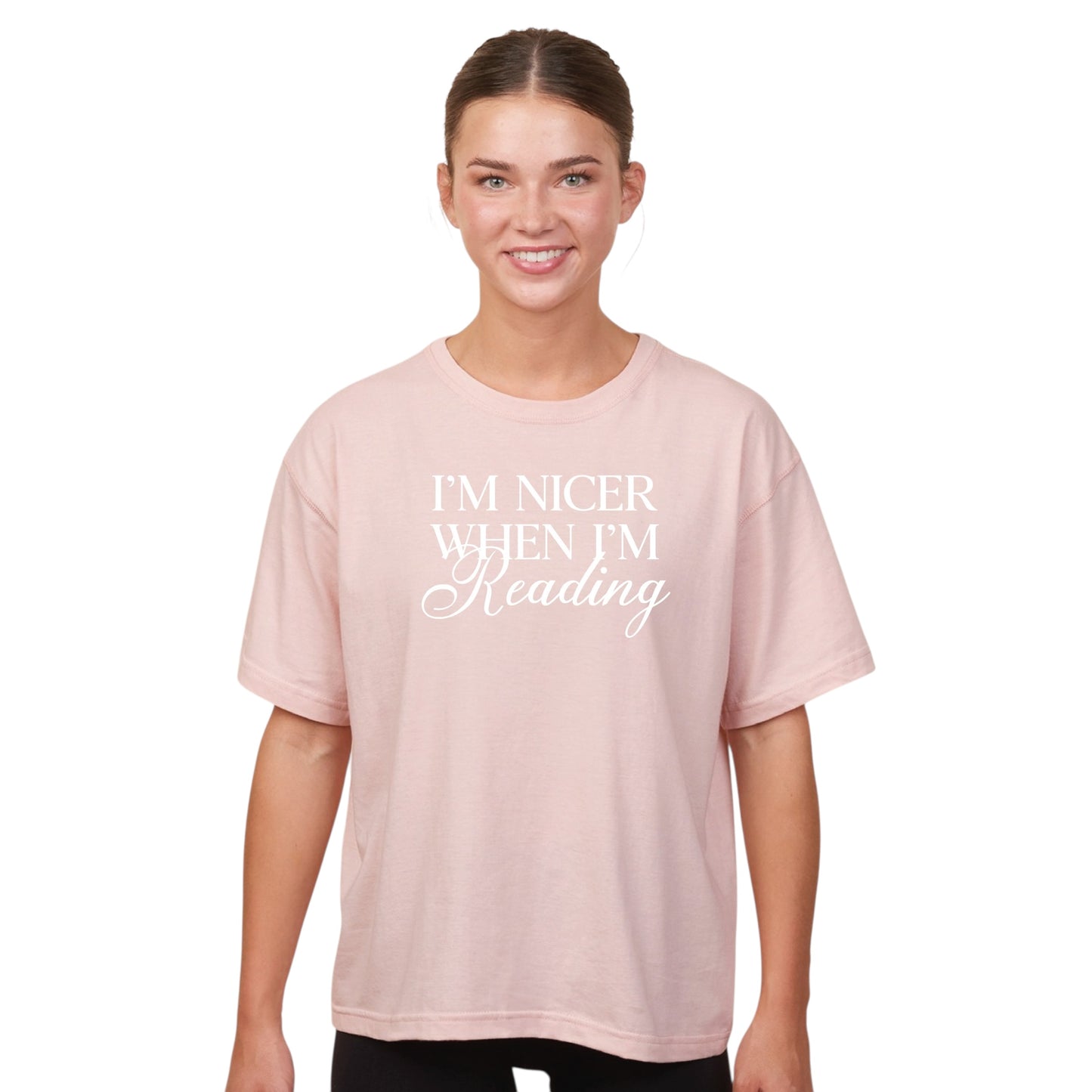 I’m Nicer When I’m Reading Boxy Tee