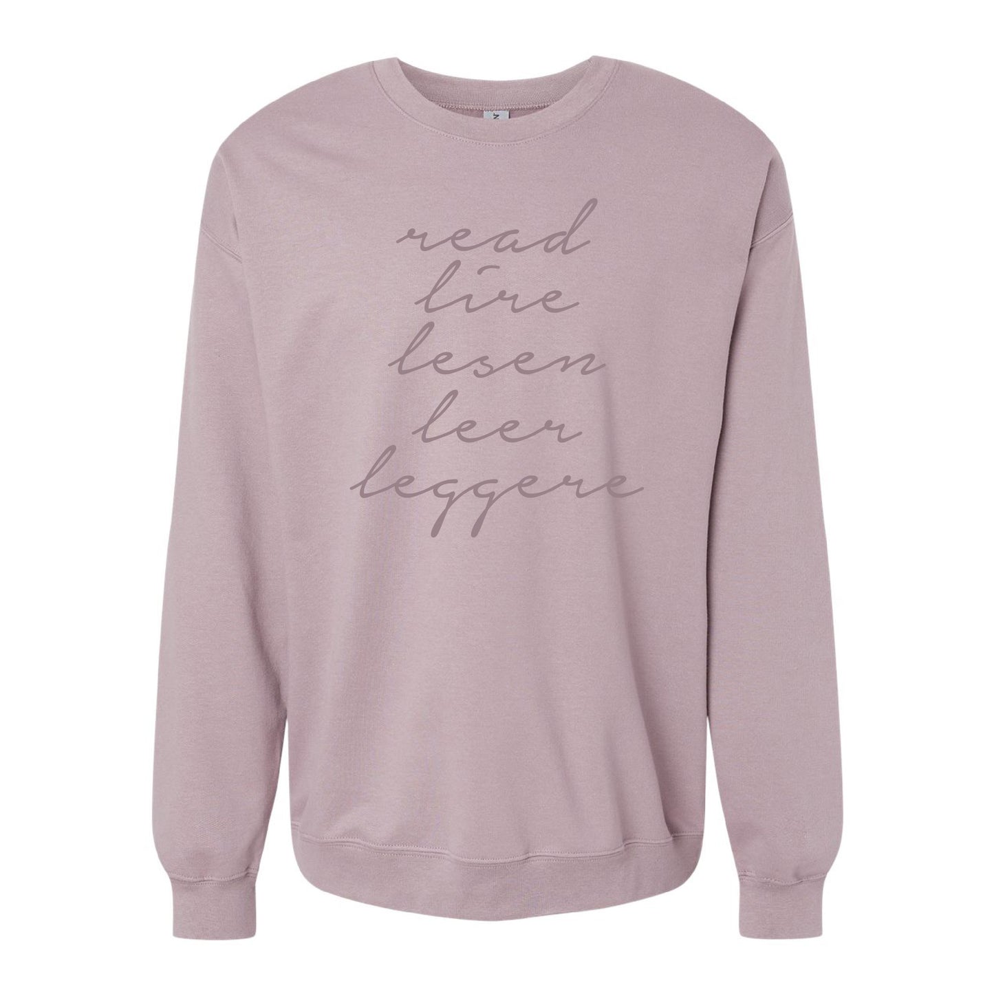 READ Around the World Crewneck – Multilingual Reader Sweatshirt