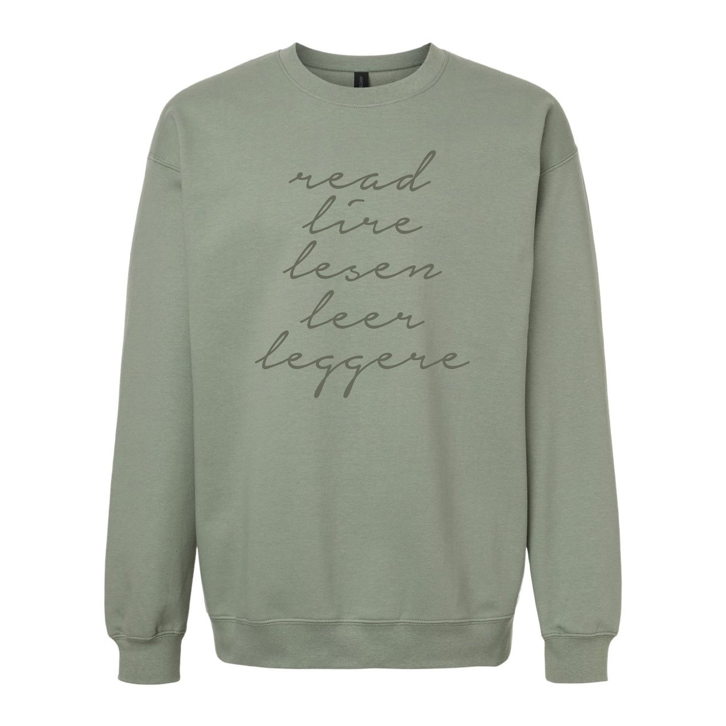 READ Around the World Crewneck – Multilingual Reader Sweatshirt