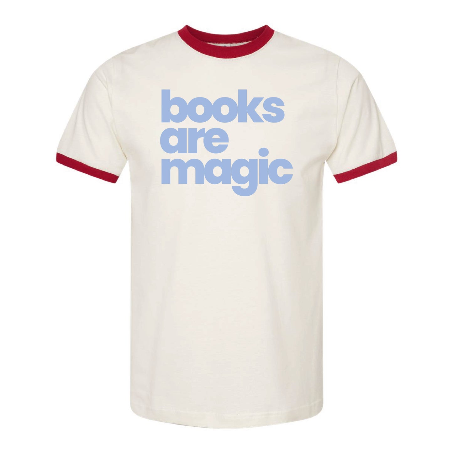 Retro Books Are Magic Ringer Tee