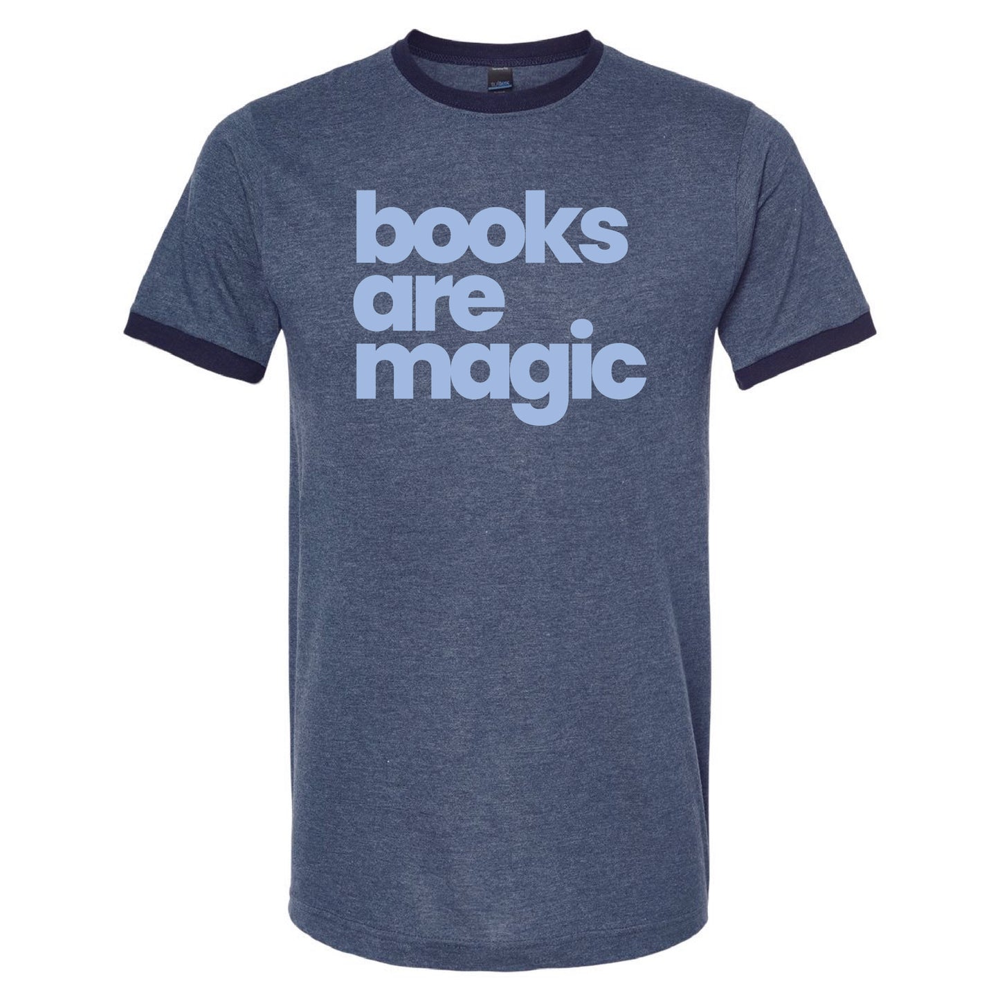 Retro Books Are Magic Ringer Tee