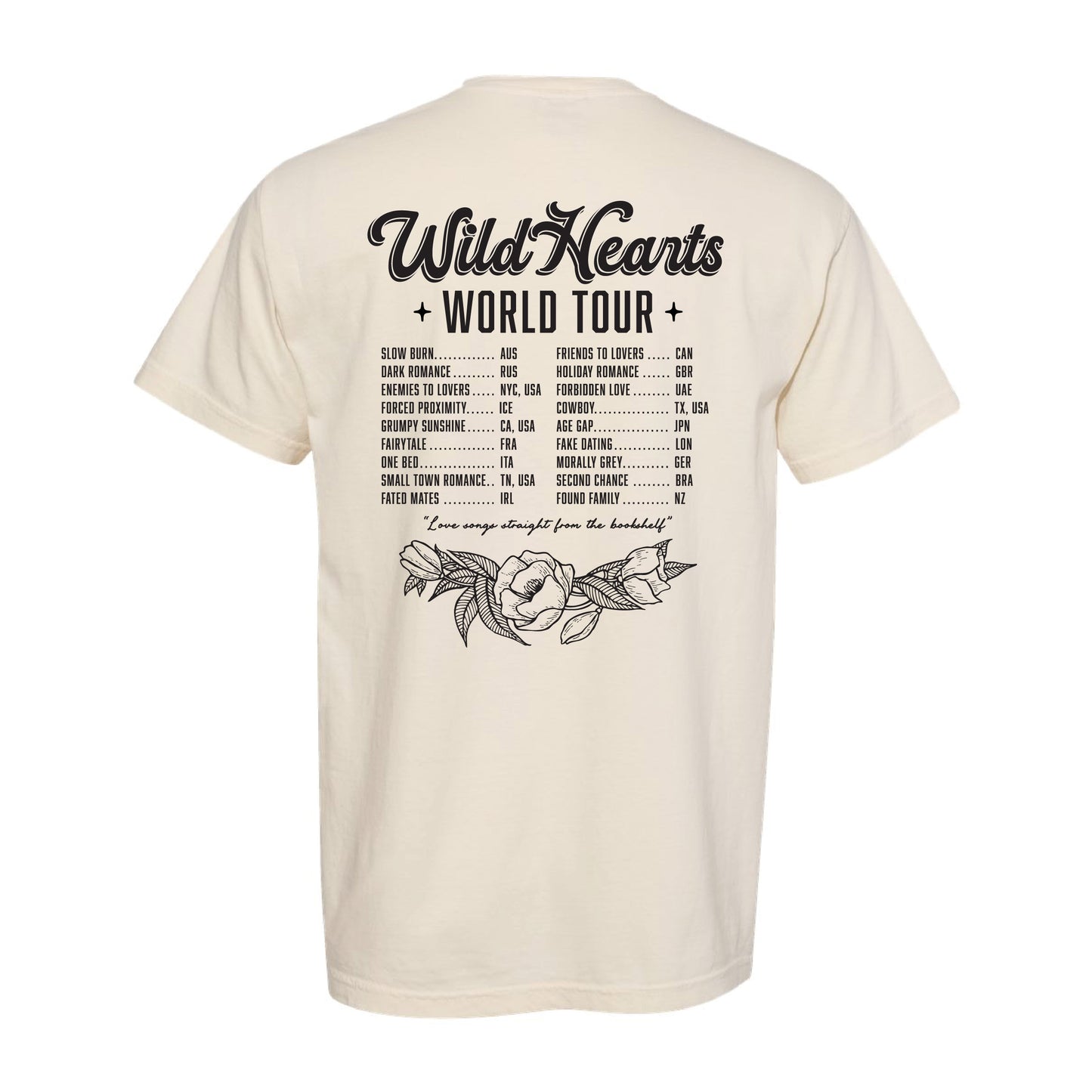 Wild Hearts World Tour Concert Tee – Book Trope Tour Shirt