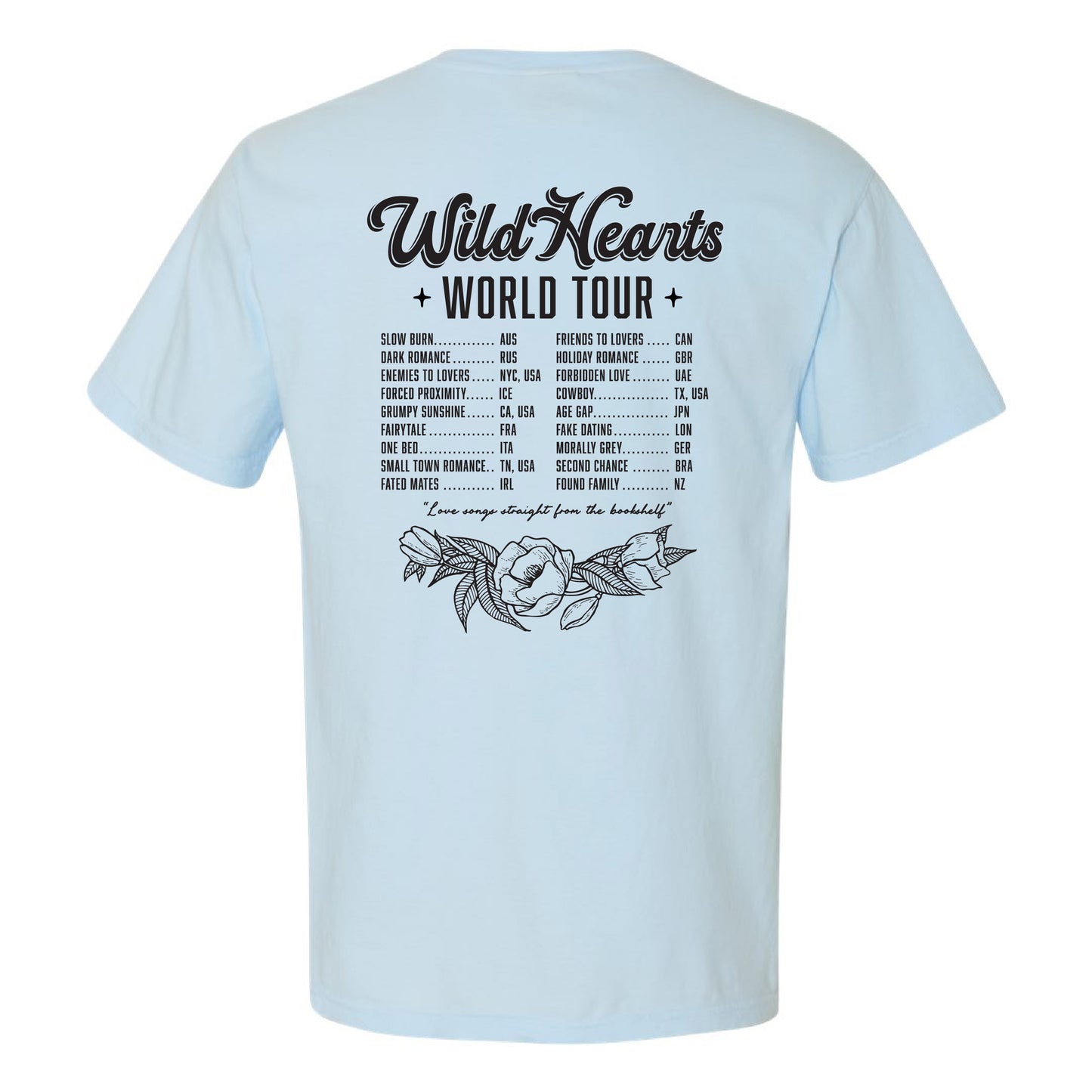 Wild Hearts World Tour Concert Tee – Book Trope Tour Shirt